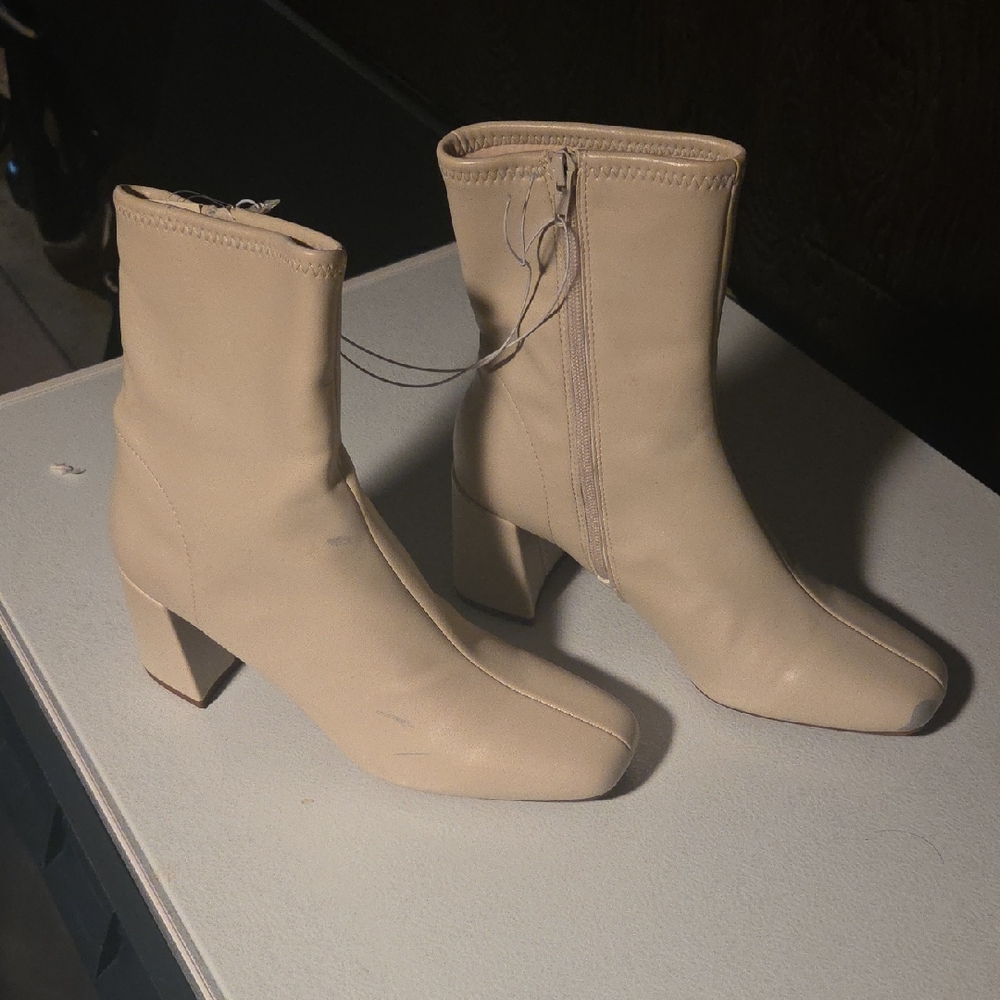 a new day Cream Heeled Boots